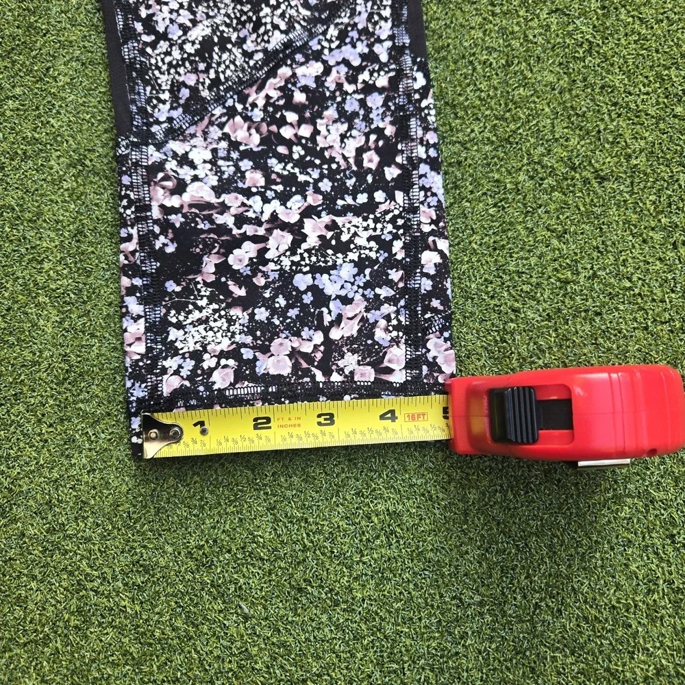 Lululemon Leggings Women's Size 6 Floral Pace Rival Crop